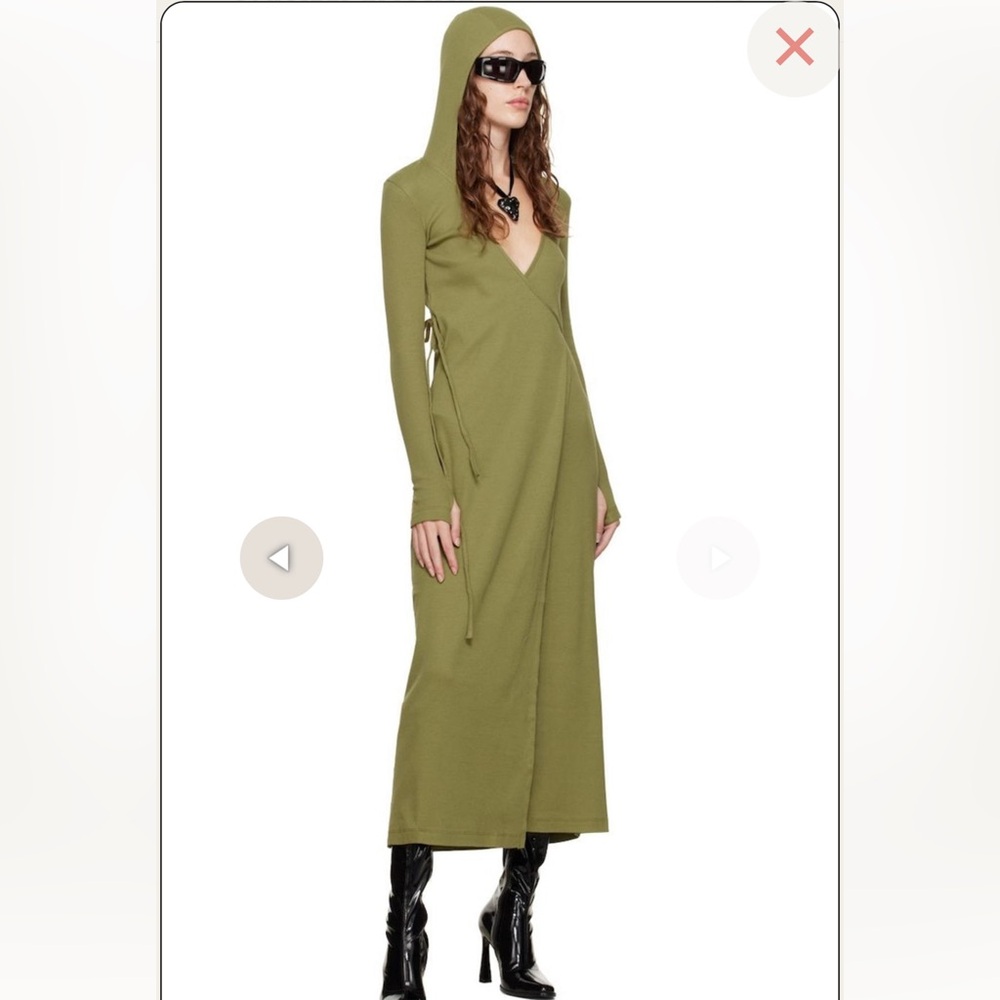 marine serre green dress | Dresses | Marine Serre Cache Coeur Hoodie Midi Liviah